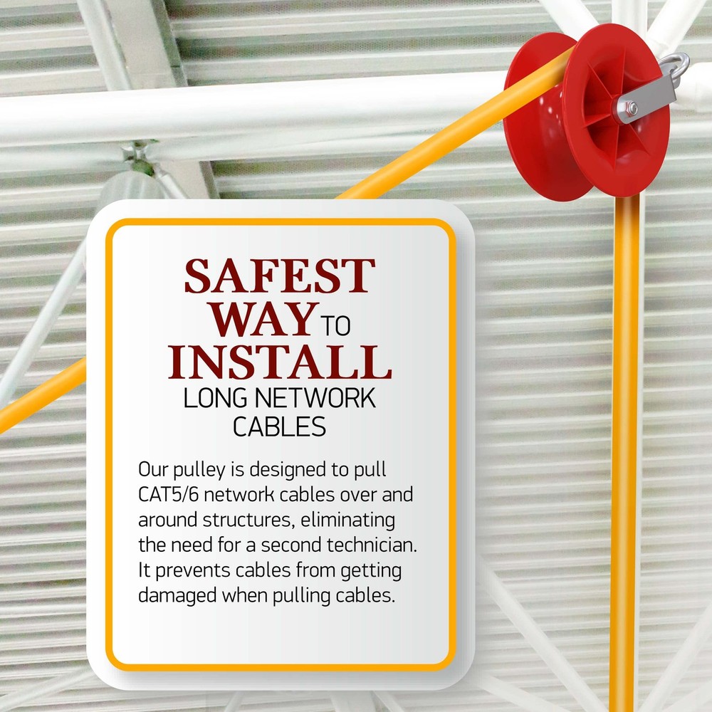 Pulling Pal Low Voltage & Network Cable Installation Pulley. The Cat5e & 6 Coax