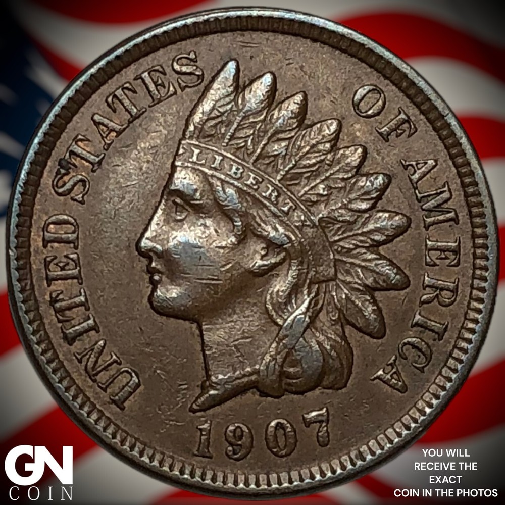 1907 Indian Head Cent Penny  M4796