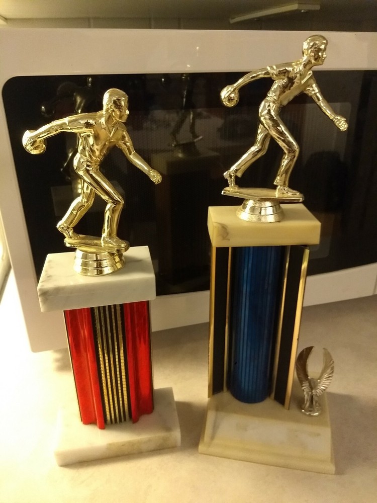 Two Bowling trophies