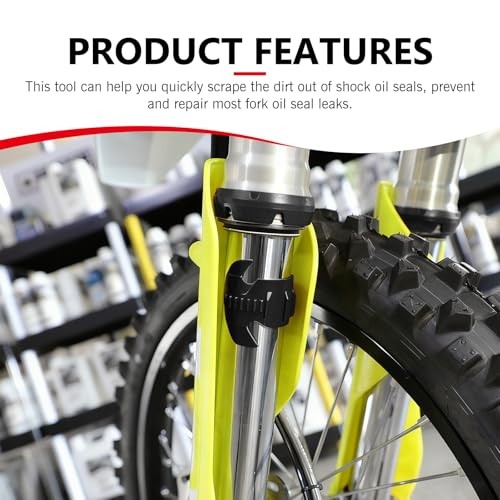 Motorcycle Fork Seal Cleaner Tool, Front Fork Shock Absorber 1 PC Black