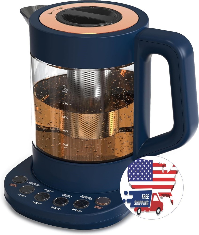 Hervidor con programas de preparación. Capacidad de 1,5 litros | Azul medianoche