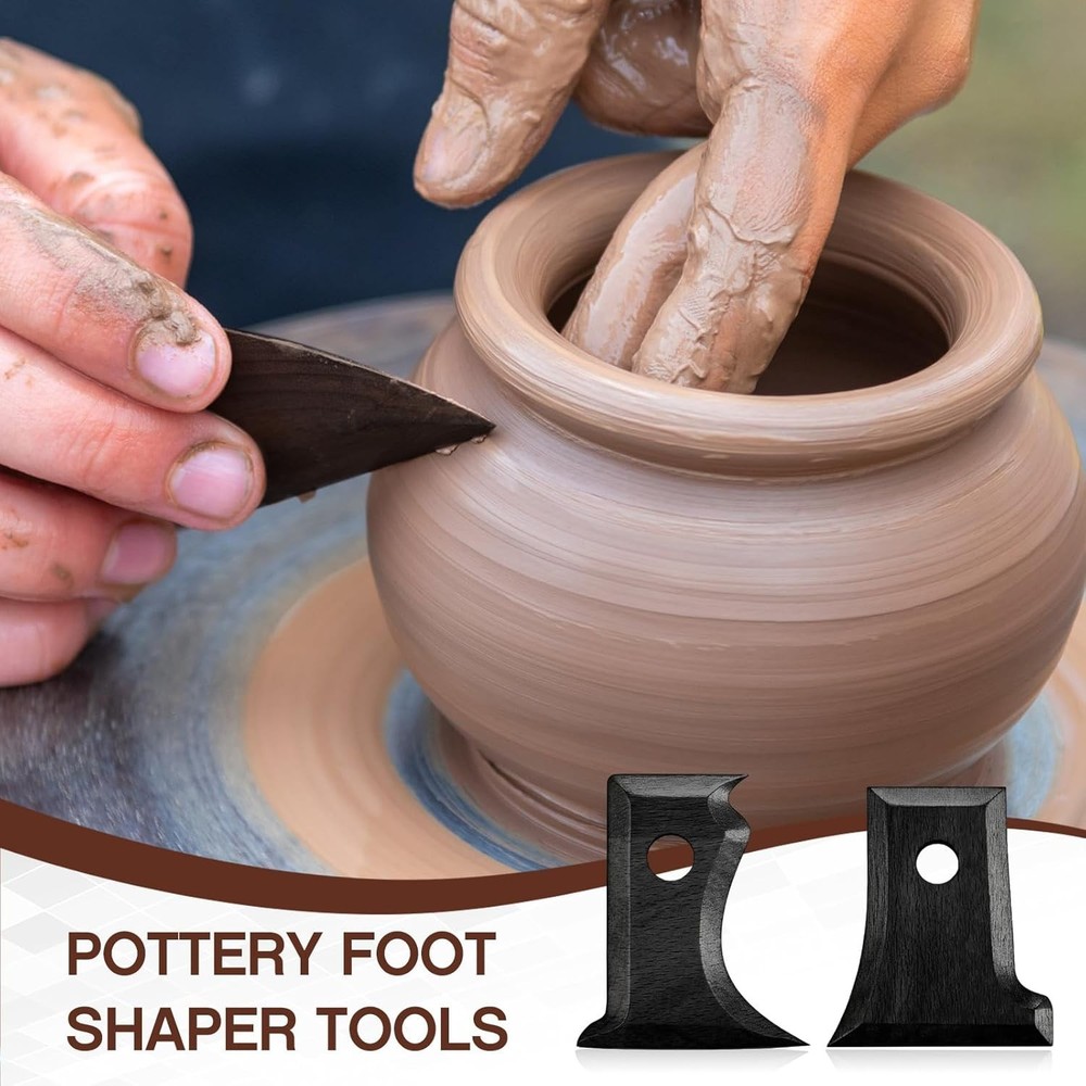 7 Pcs Pottery Tools Pottery Foot Shaper Trimming Tools Profile Rib Bundle Foo...