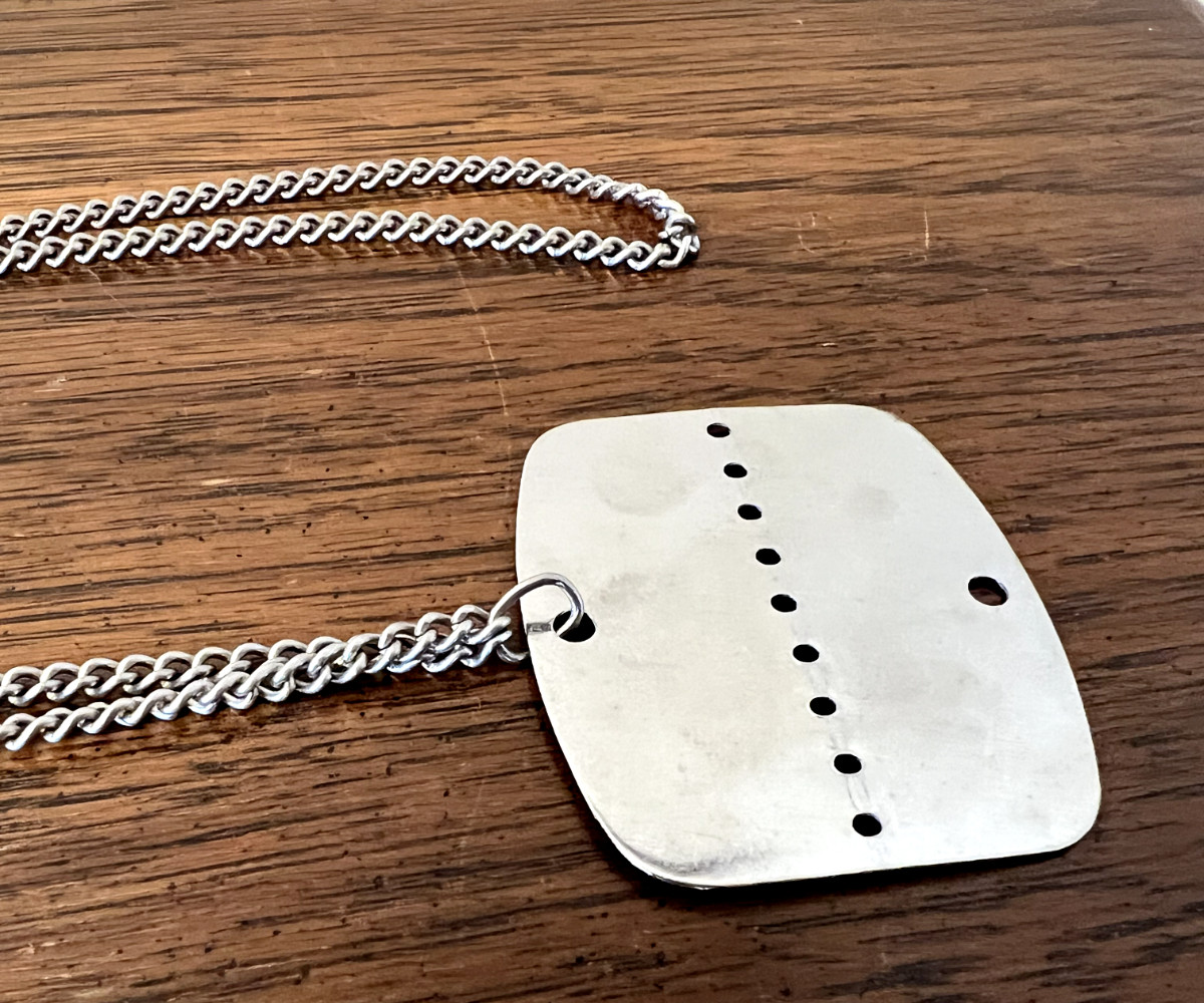 French Army Dog Tags Chain Blank Unused Military Issued 1966 ID Plates Set Of 30