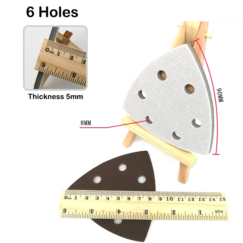 Triangle Sandpaper Hook and Loop Oscillating Tool Wet/Dry 300-2000 Mixed Grit