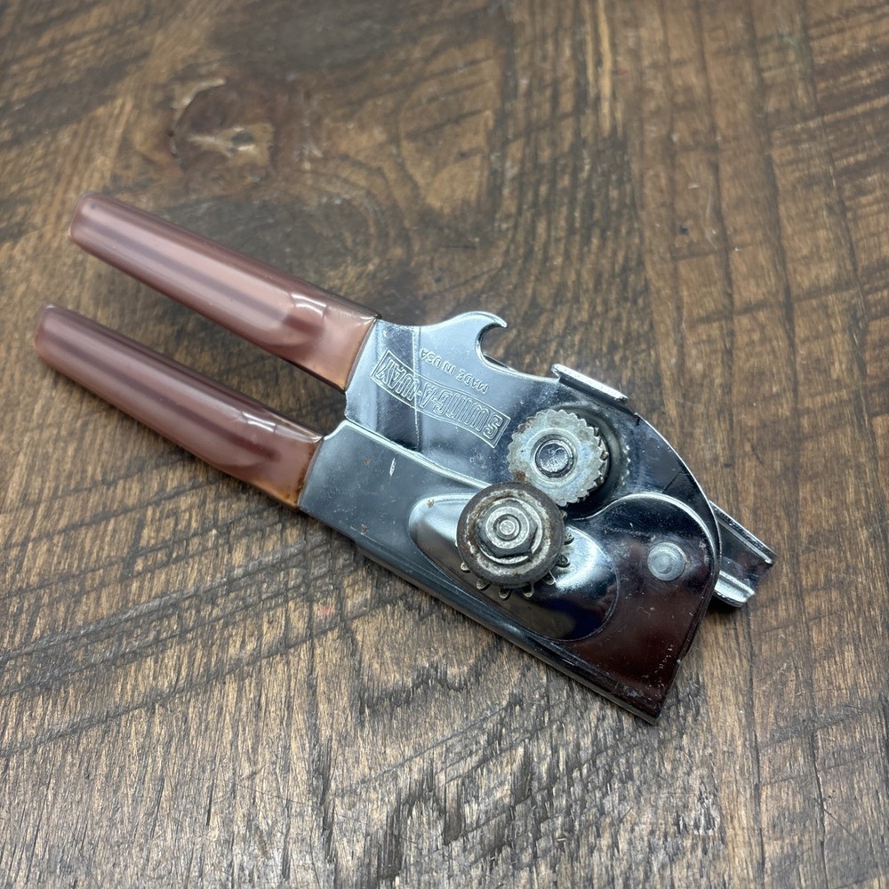 Swing Away Can Opener Transparent Brown Handle