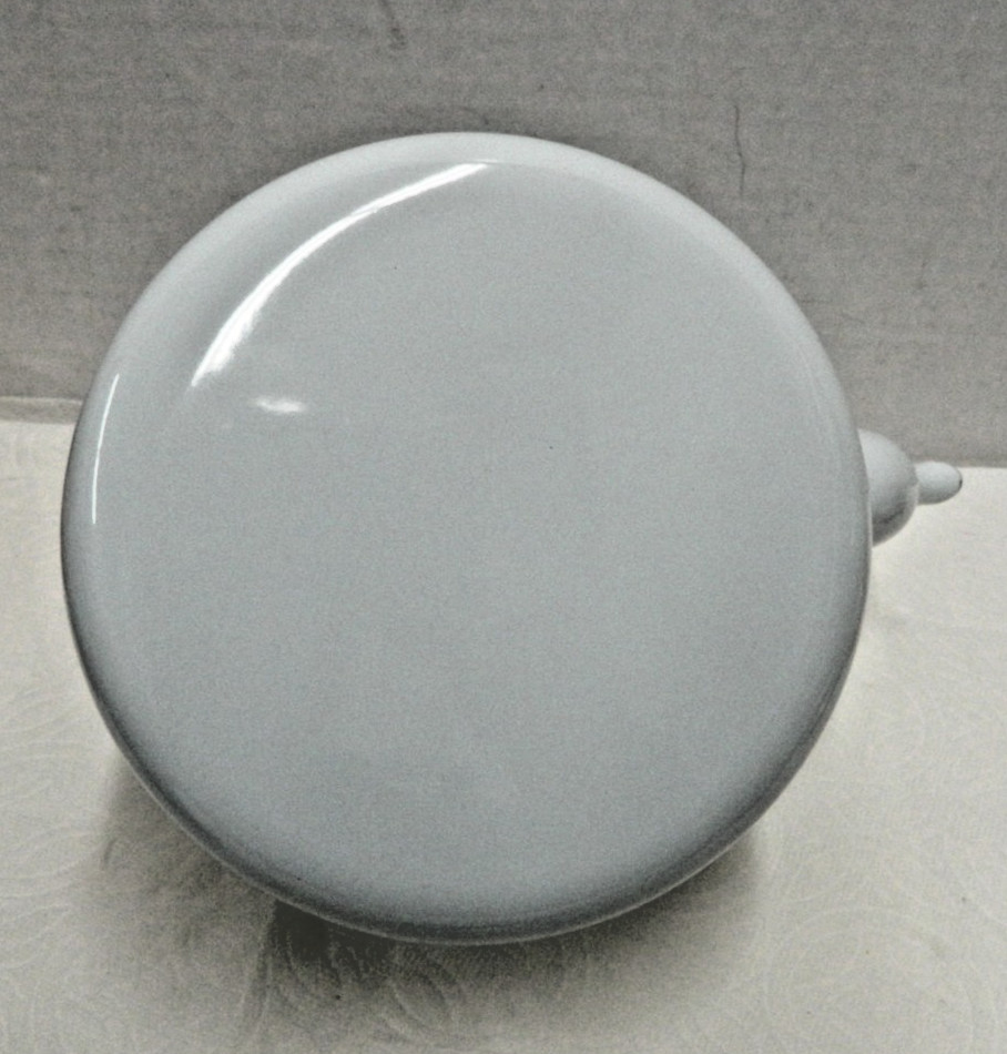 LENOX WHITE SWIRL DESIGN ENAMEL TEAKETTLE WITH TAG