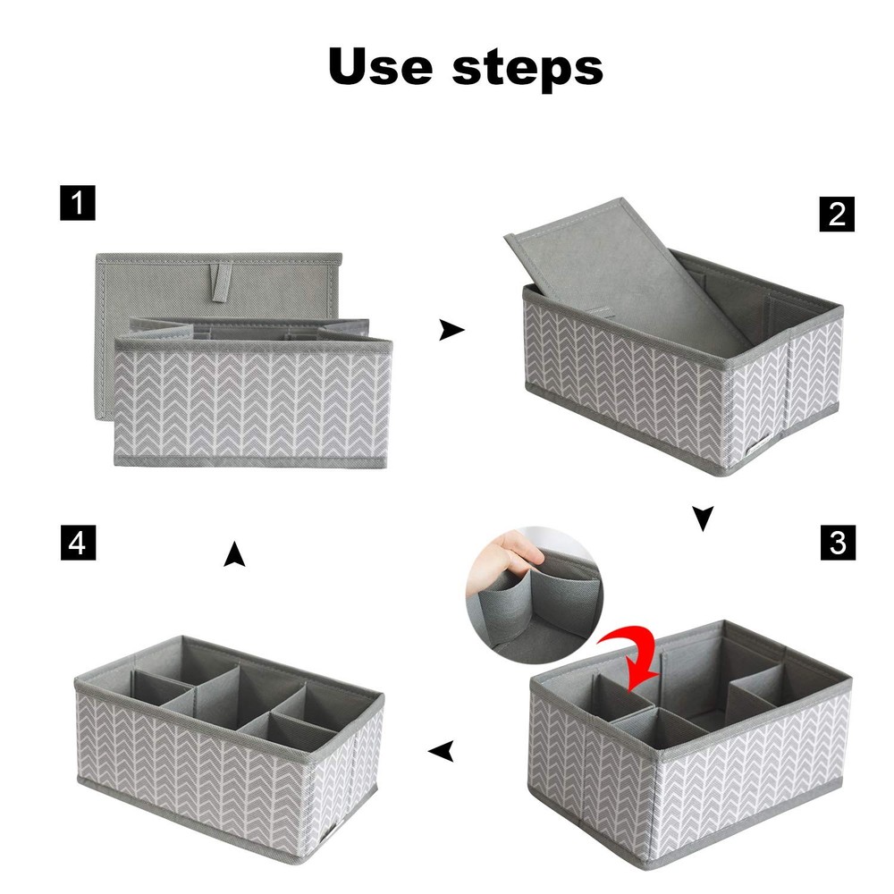 Cosmetic Storage Bins Makeup Organizer, Adjustable Multifunction Storage Box ...