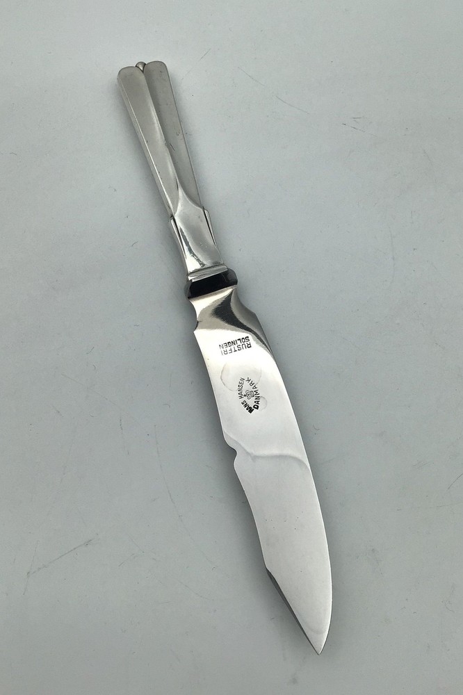 Hans Hansen Arvesolv Silver No 7 Silver Cheese Knife