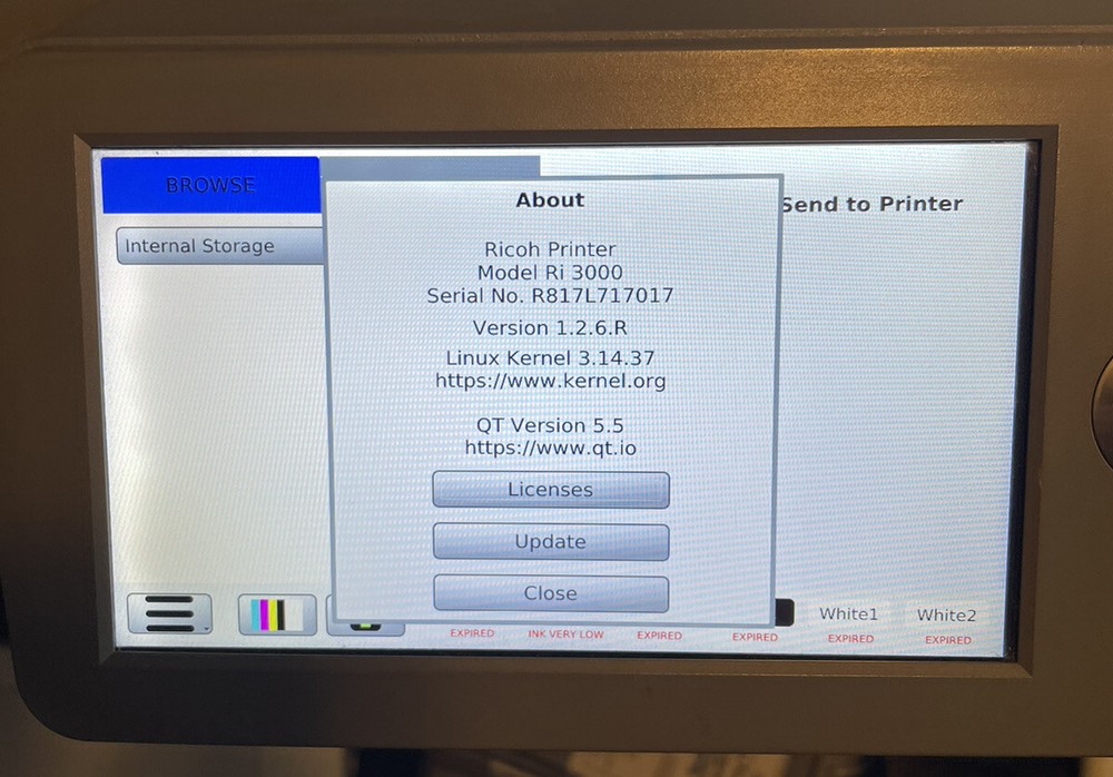 Ricoh ri3000 ri6000 complete control panel touch screen