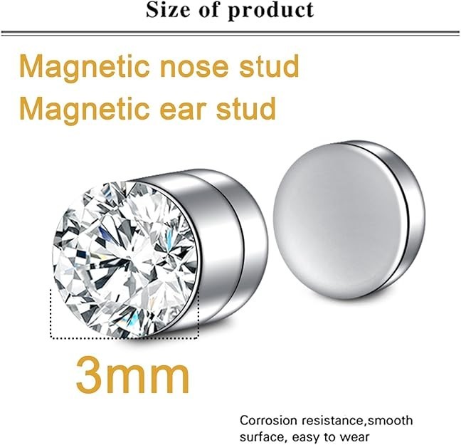 Fake Nose Stud Ring - Magnetic, Tiny, Women'S