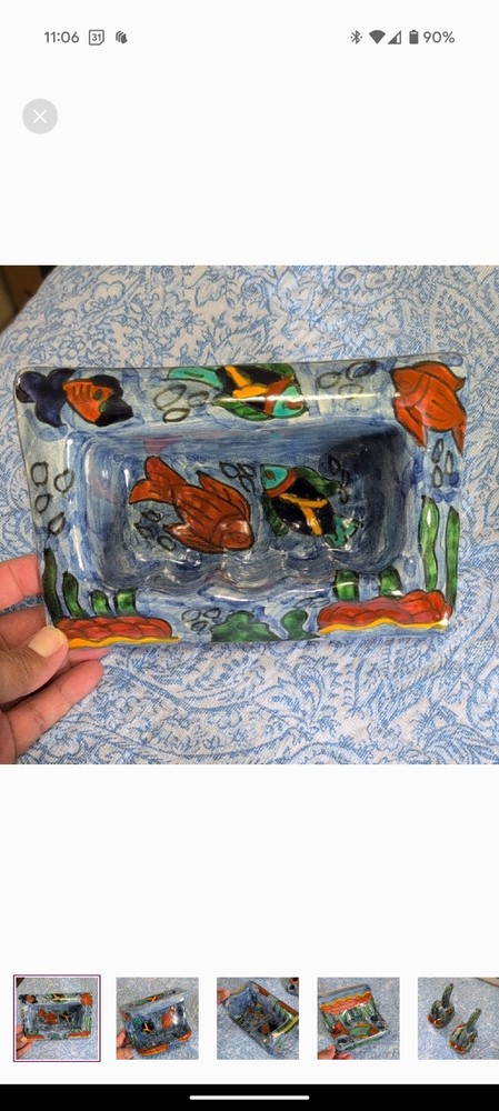Original Hand Painted Talavera Bathroom Set