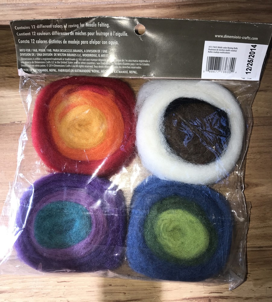 Feltworks Roving Rolls 2oz 4/Pkg Multicolor 088677736354