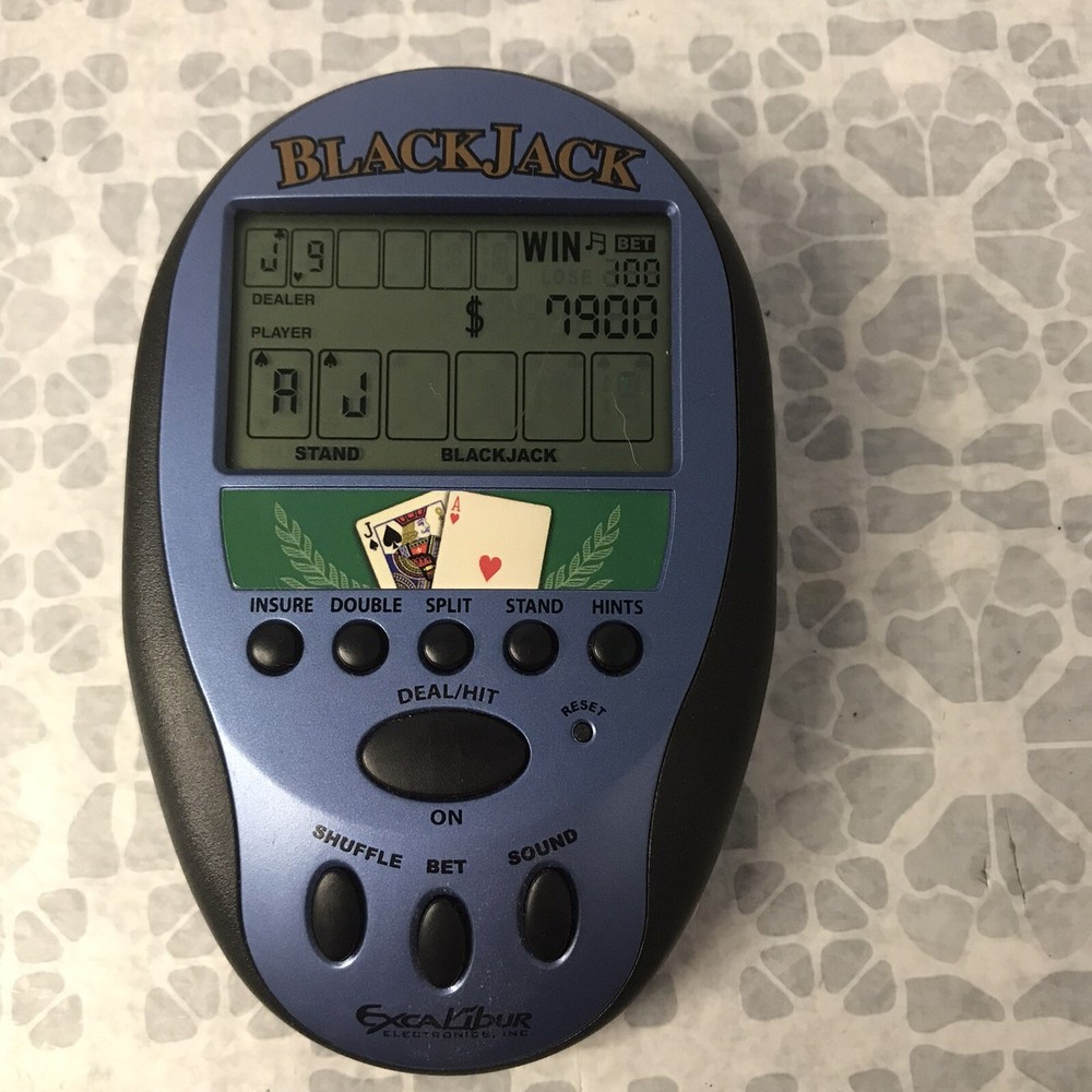 Excalibur Electronics Electronic Black Jack Handheld Game Tested Working 473