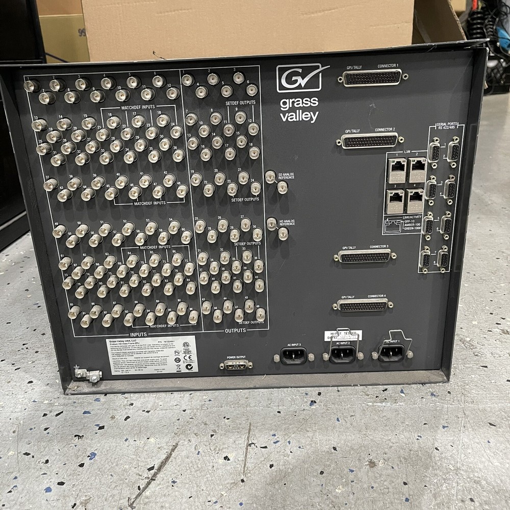 Grass Valley Kayak HD Digital Switch Video Frame