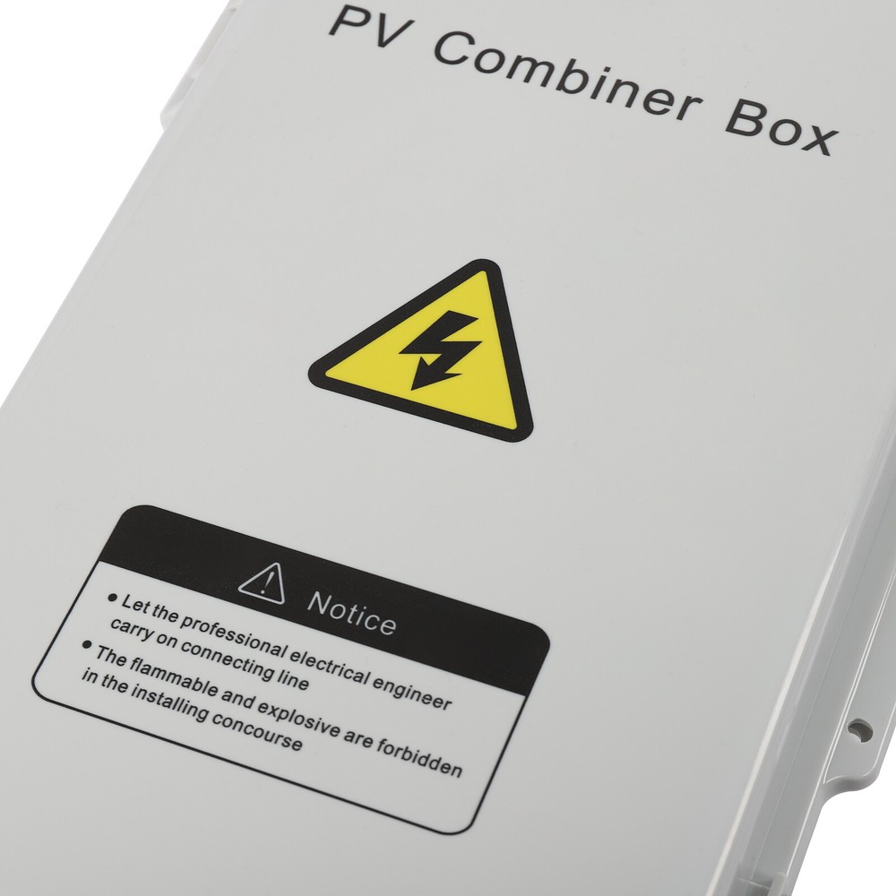 6 String Solar PV Combiner Box 15A Circuit Breaker for Solar Panel Plastic