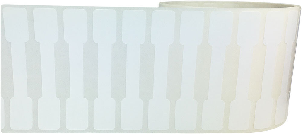 Blank Tamper Evident Labels | 2.75 x .5" Rectangle Special Shape | 500 on a Roll