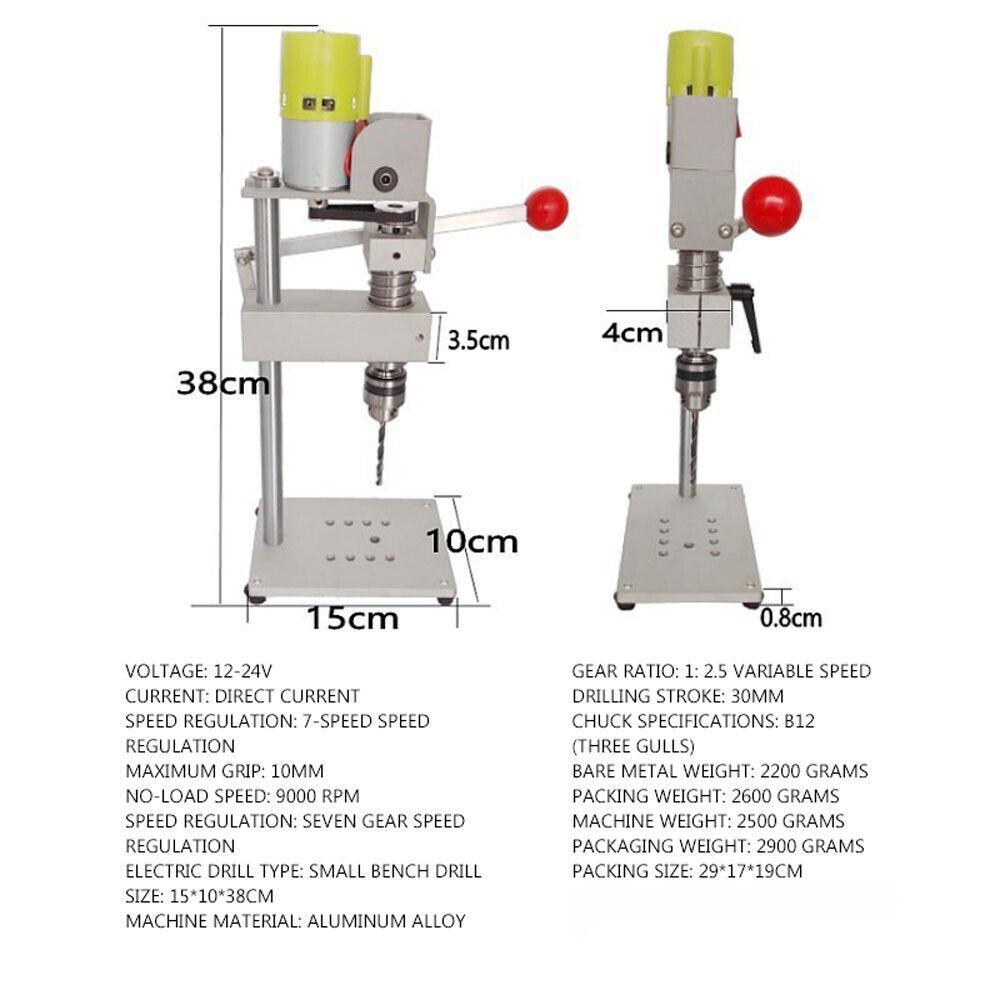 Mini Bench Drill Tool High Precision Portable Bench Woodworking Drilling Machine
