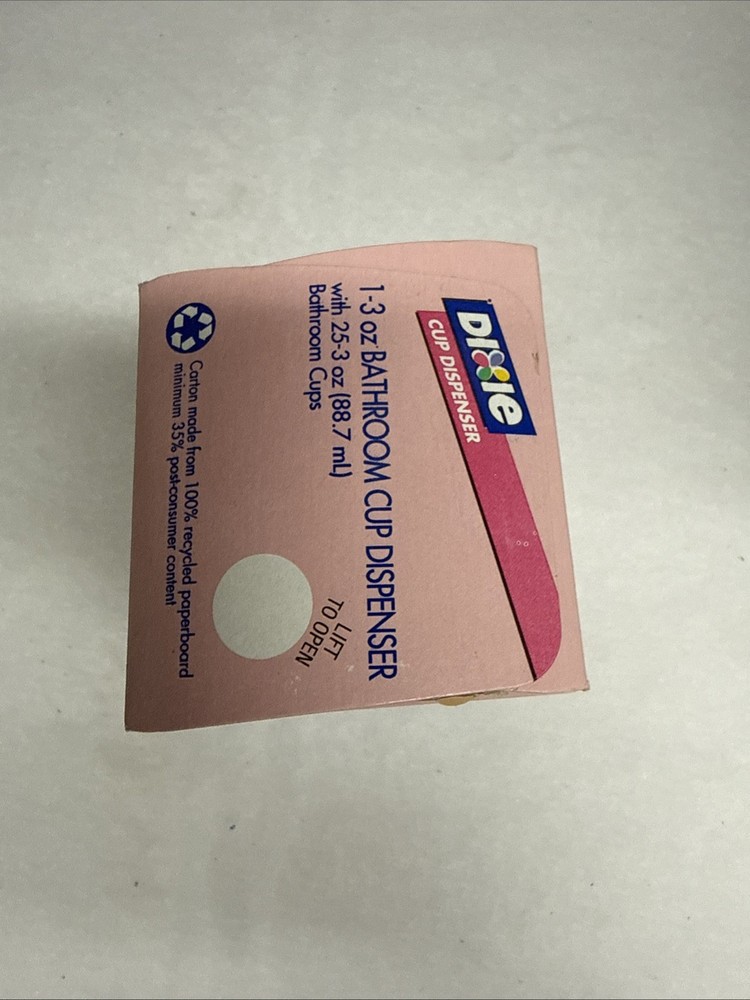 Vtg 2001 Dixie Cup Plastic Dispenser Bathroom Mountable NIB EUC Cups Not Include