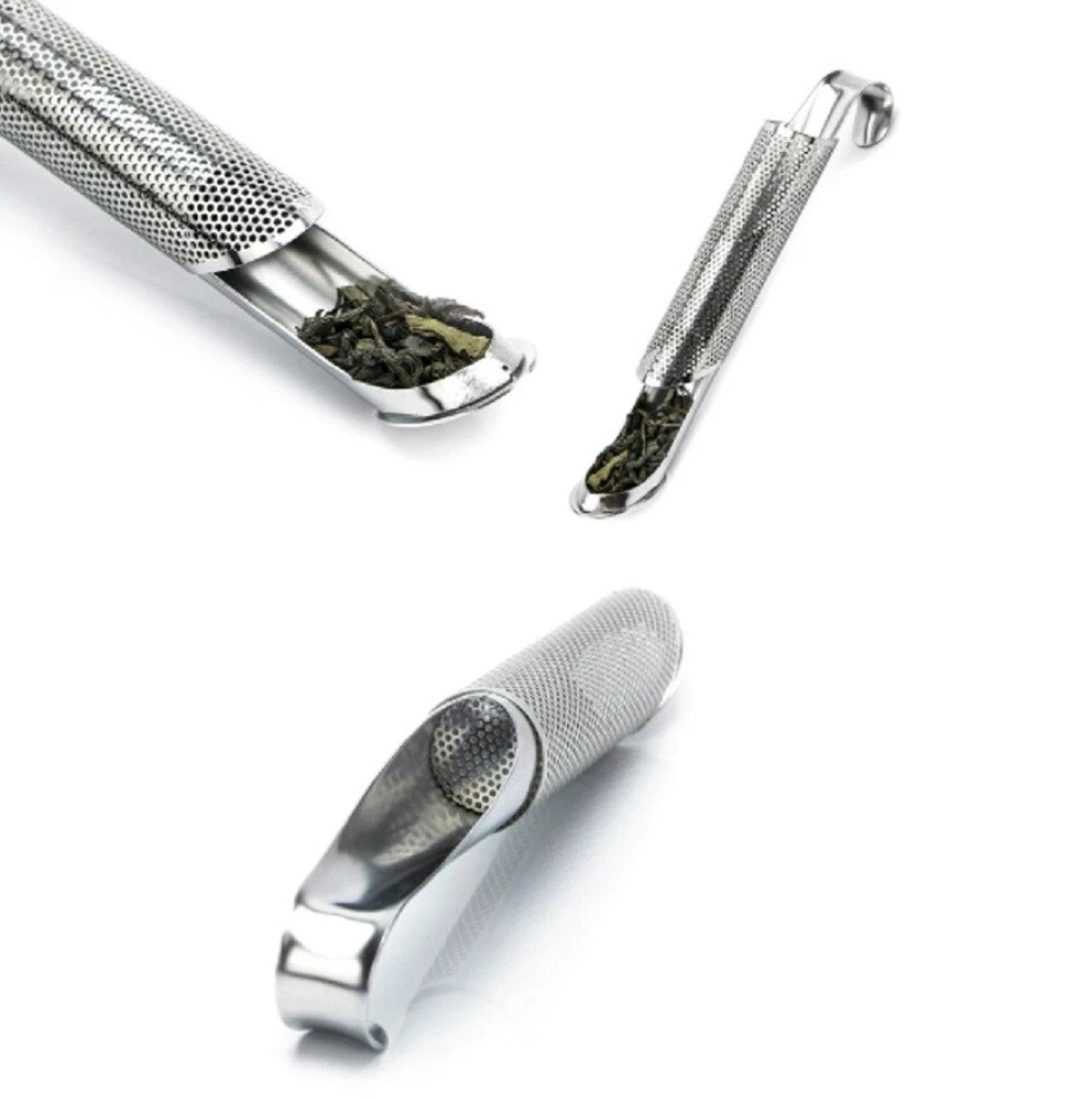 Stainless Steel Tea Diffuser Stick Loose Leaf Infuser Strainer w/ Hook Handle