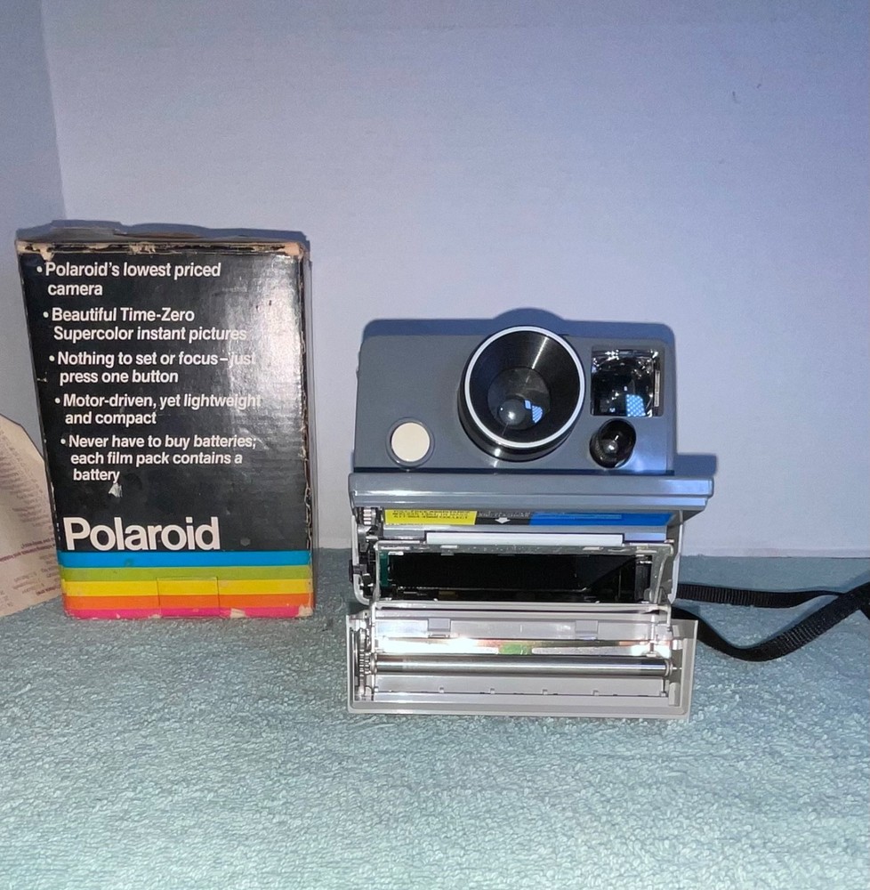Vintage Polaroid Land Camera The Button in Box