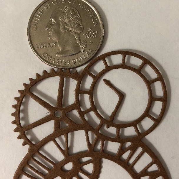 CLOCK GEARS Die-Cuts(6pc)Steampunk •Cogs•Sprocket•Earthtone•Machine •Antique