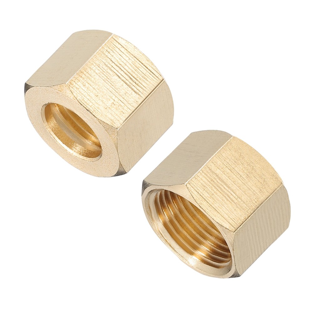 3/8" Brass Compression Nut,25Pcs Brass Compression Fitting Plumbing System