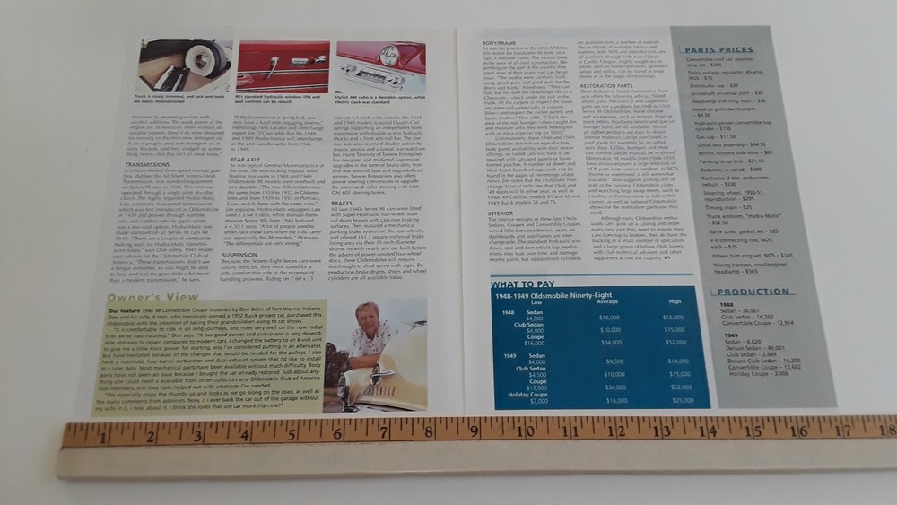 1948 - 1949 OLDSMOBILE NINETY EIGHT ORIGINAL 2006 ARTICLE