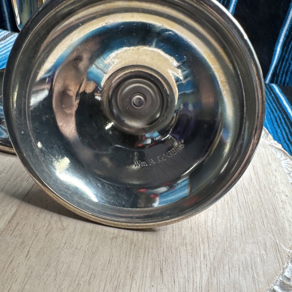 Wm. A. Rogers Silver Plated Candle Stick Holders Set