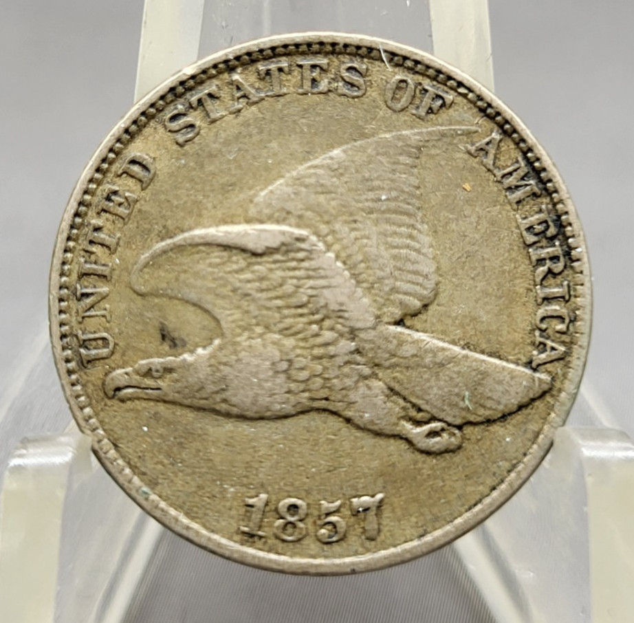 1857 U.S. Flying Eagle Cent Penny Type Coin