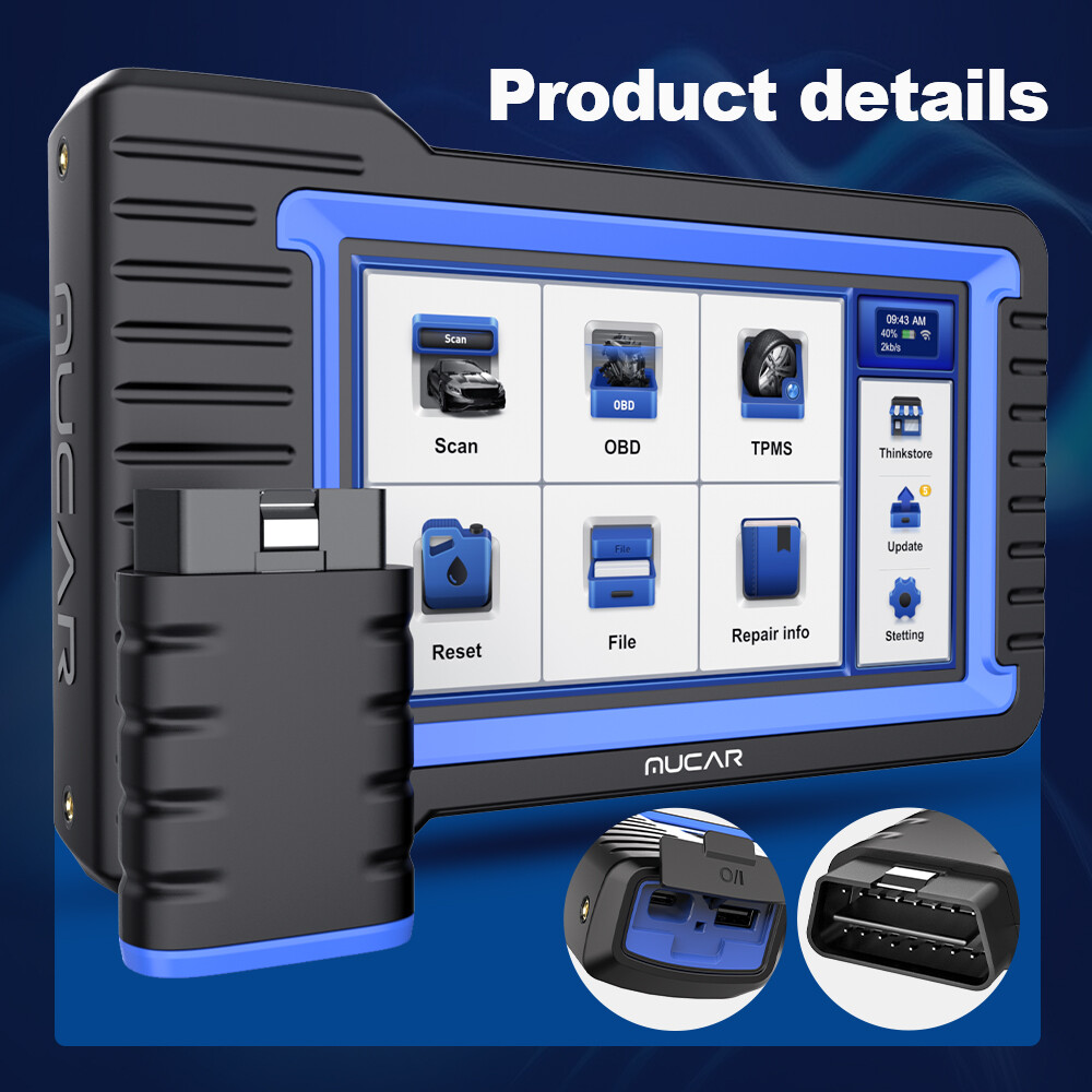 2025 MUCAR VO7S Bidirectional Car Diagnostic Scanner Tool All System K-ey Coding