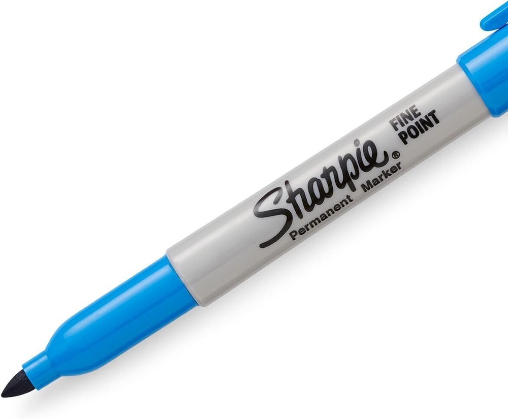 Sharpie Permanent Markers | Fine Point | Brilliant Blue | 12 Count