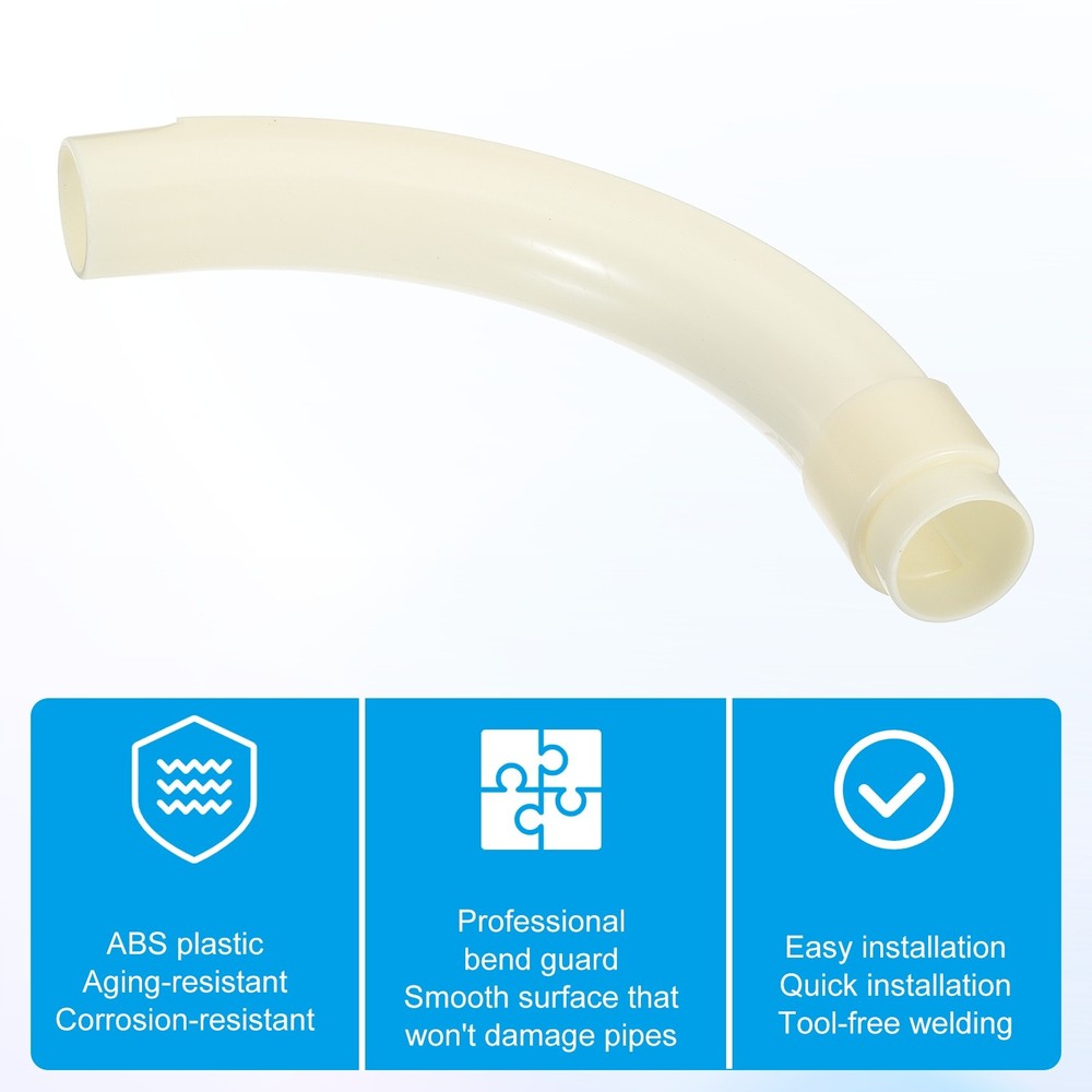 32mm PEX Tube Bend Support, 4Pcs ABS Plastic Elbow Bend Support, White