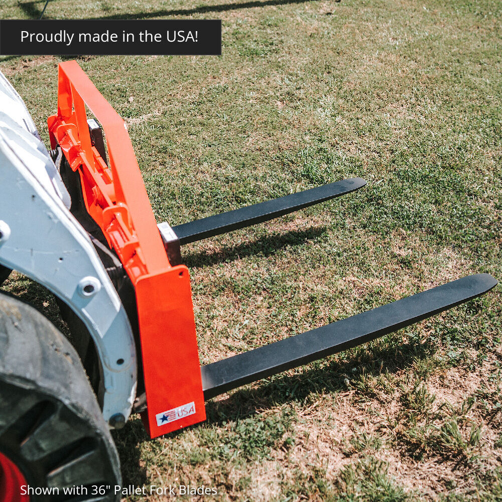 Titan UA USA Made Orange Pallet Fork Frame Attachment, 48” Fork Blades