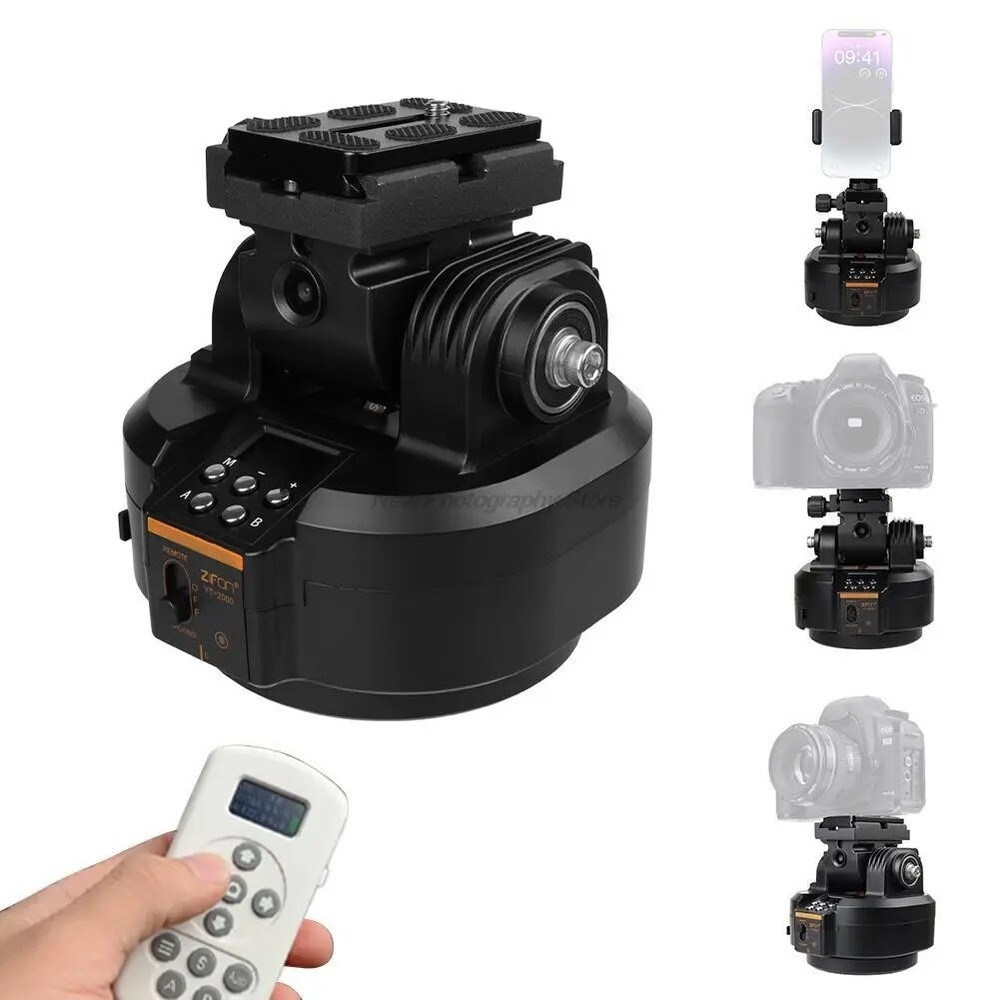 ZIFON YT-2000 Auto Motorized Pan/Tilt Panoramic Head Stabilizer Remote Control