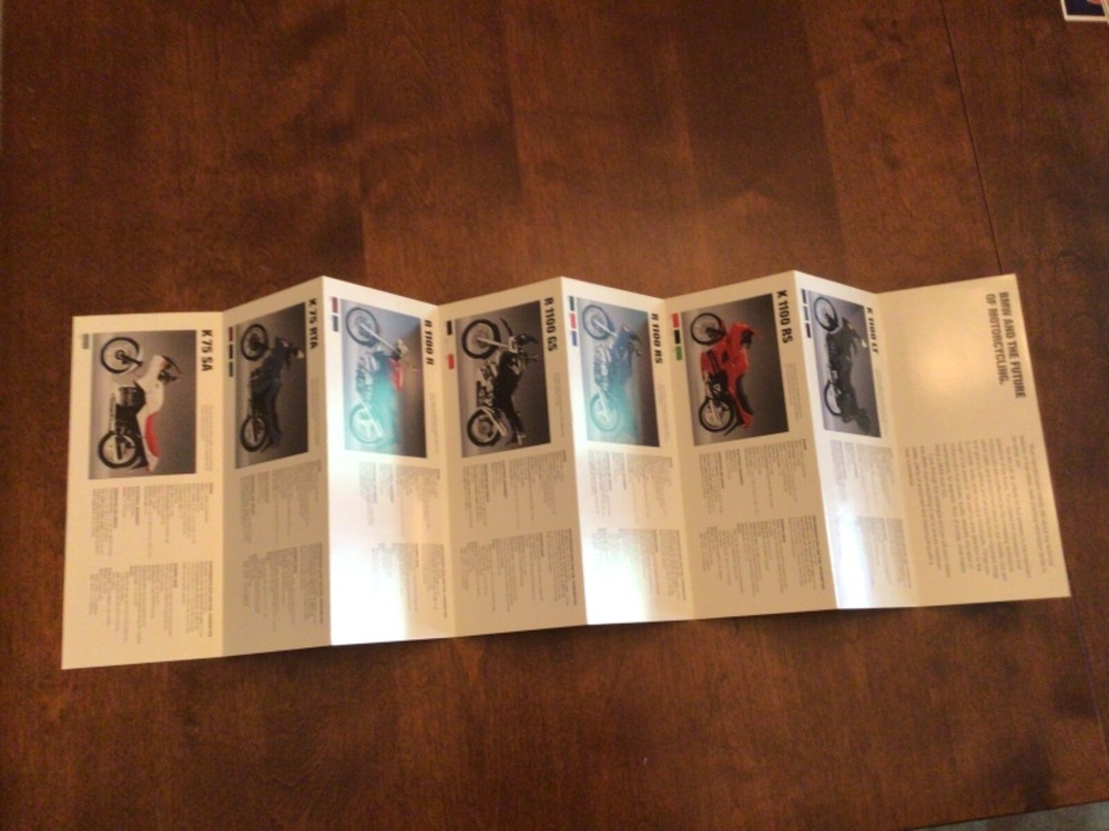 BMW MOTORAD motorcycle brochure/pamplet 1995