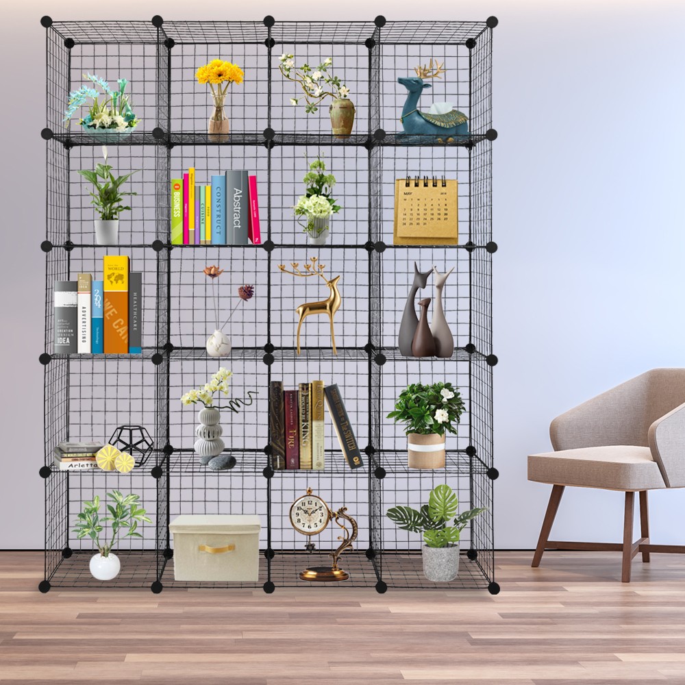 20-Cube Organizer Cube Storage Storage Shelves Wire Cube Shelves Metal Grid