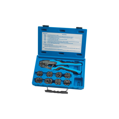 Ratchet Electrical Terminal Crimper Tool, 9 dies