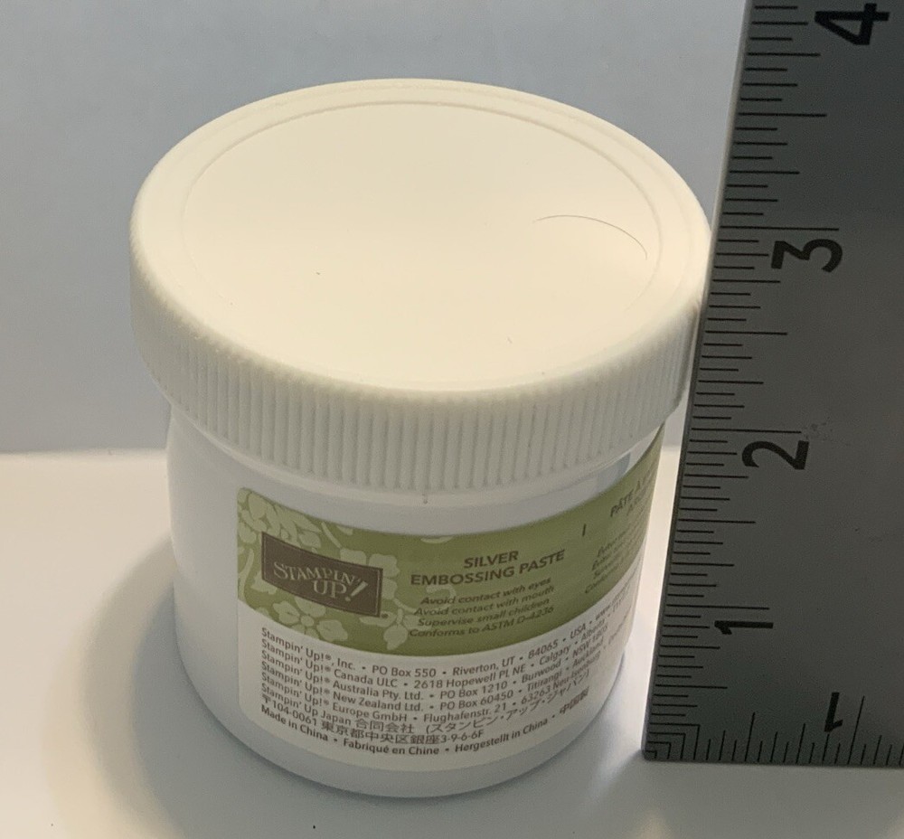 Stampin Up SILVER EMBOSSING PASTE 4 oz Jar SEALED Add Texture to Projects