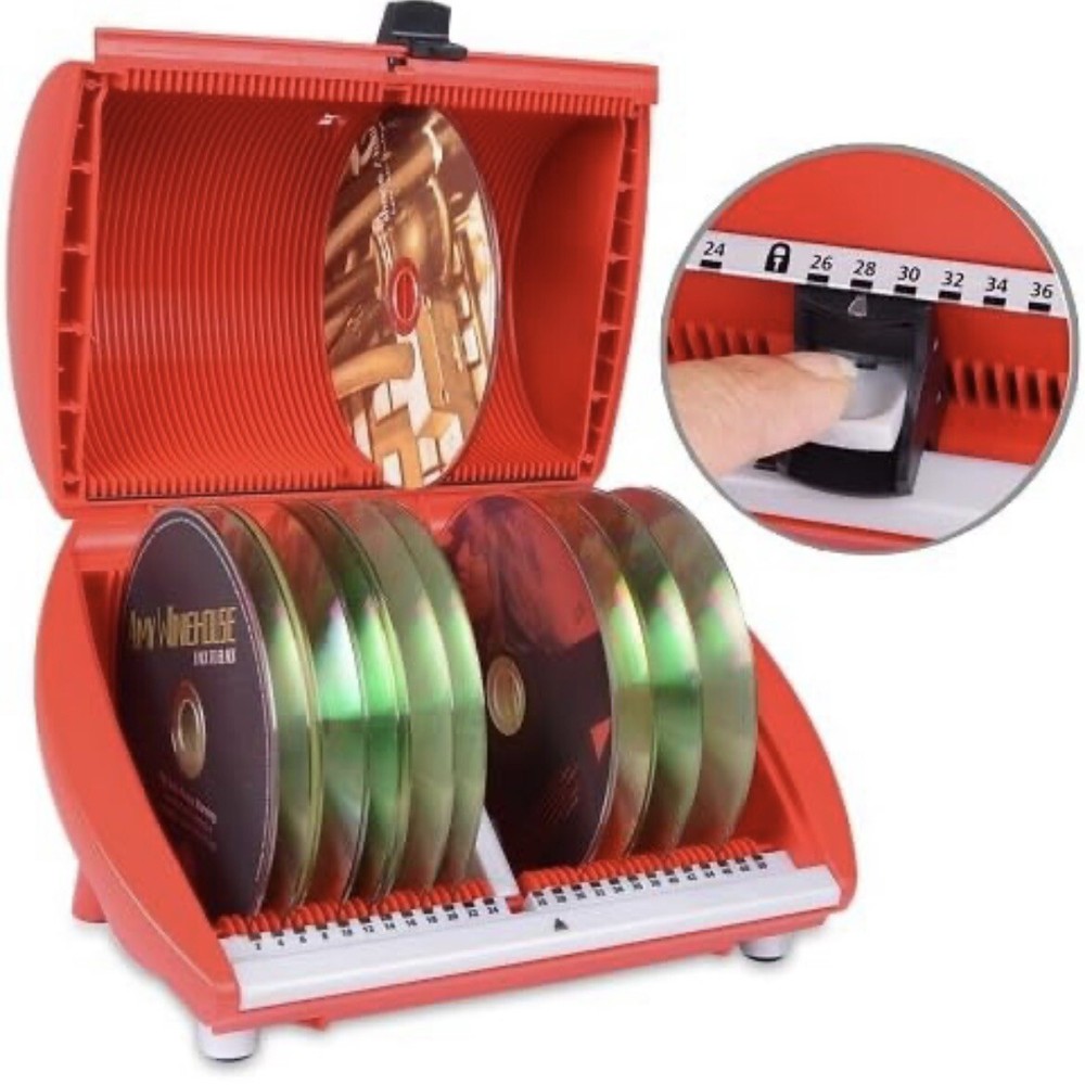Discgear Selector 50FX 50-Disc CD Case w/Title Sheet (Red) “”