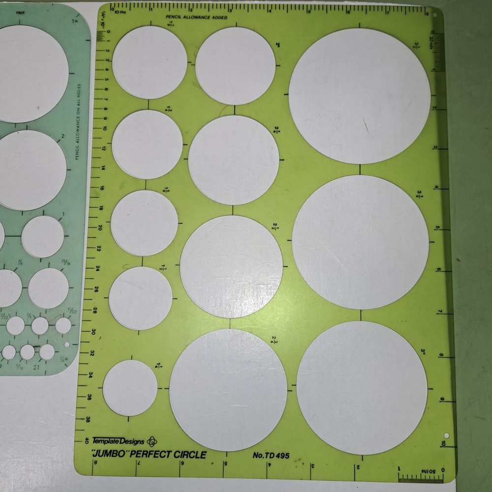 Drafting Tools Lot Adjustable Triangle Compass Templates Pencils engineer-VTG