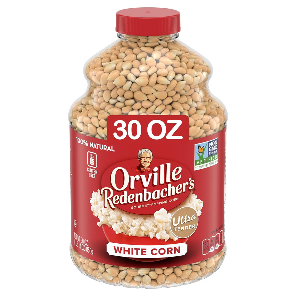 Popcorn Kernels, White Corn, 4G Fiber per Serving, 30 Oz.