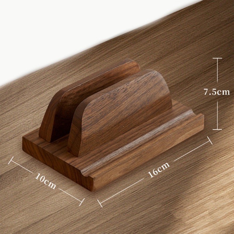 Multifunction Walnut Device Stand Walnut Stand Compact for Work Study