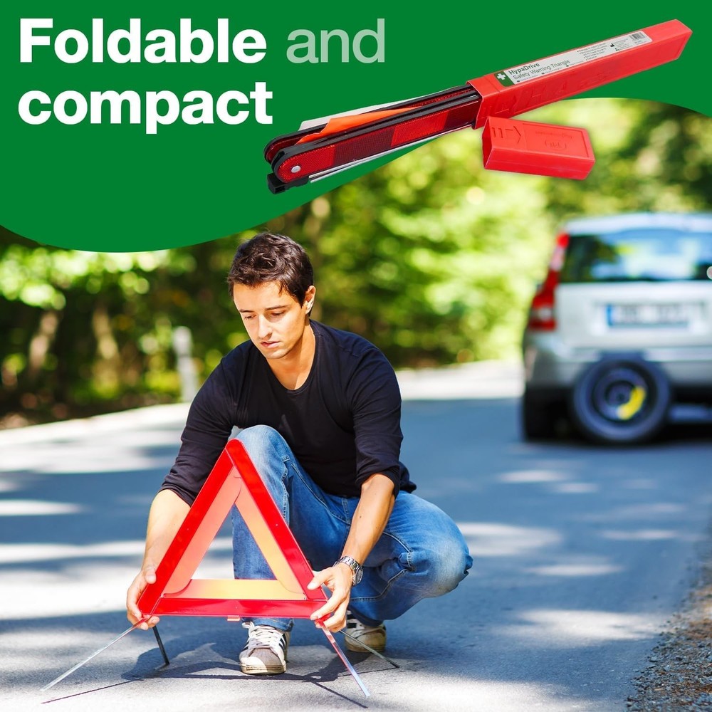 Q4232 Foldable Warning Triangle - Essential Roadside Safety Tool for Drivers