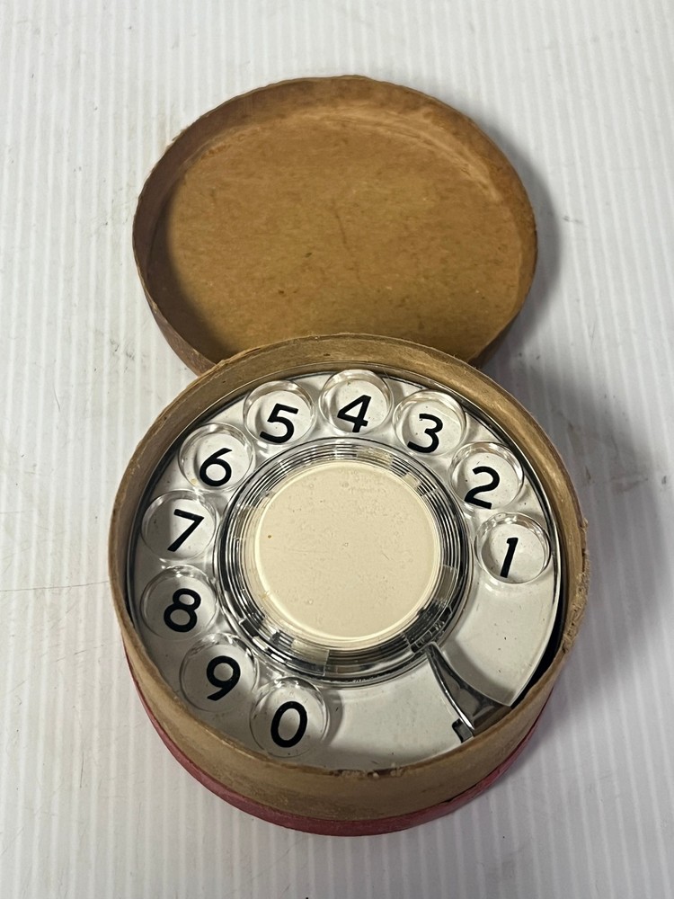 Aeco Rotary Dial White 946D Replacement Part Vintage NOS