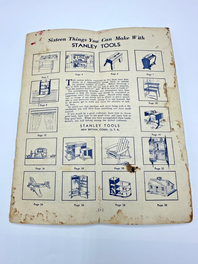 Gas Engine Secrets brochure/Home Workshop with Stanley tools Fold out Brochure