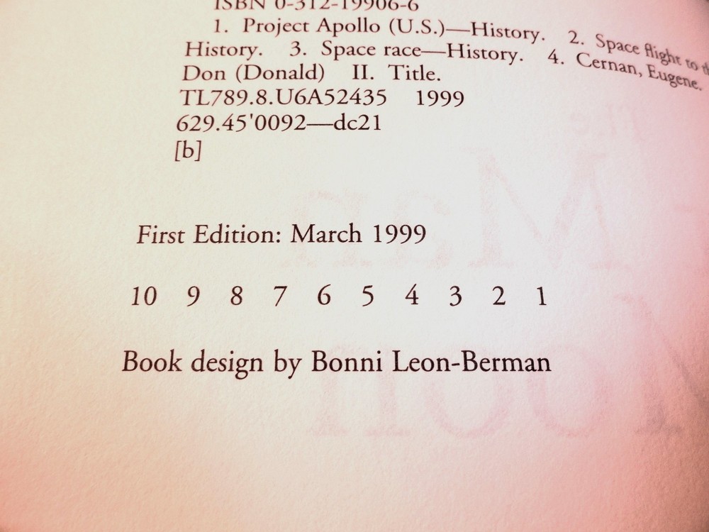 Gene Cernan Signed Book First Edition First Printing First Edition