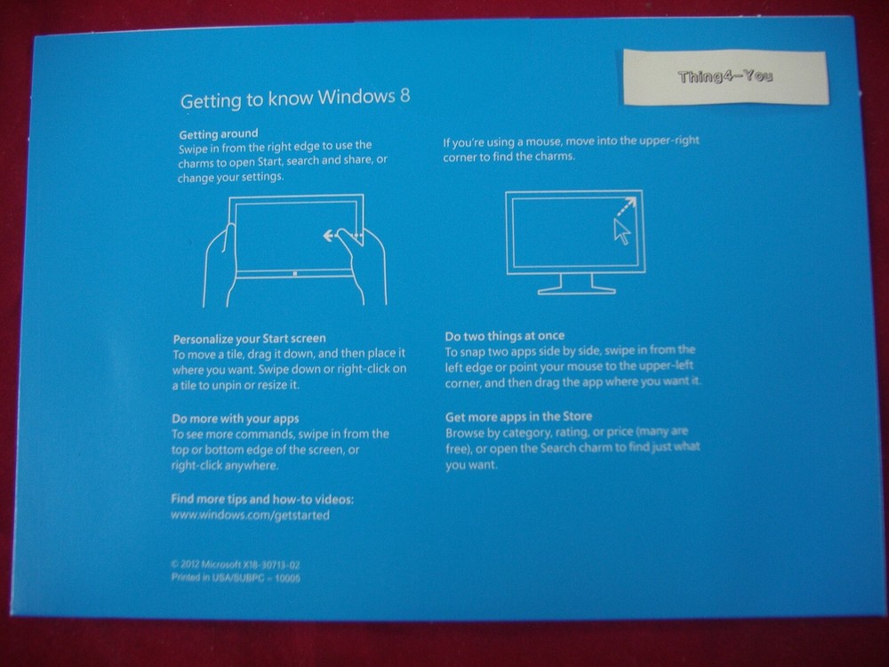 Microsoft Windows 8 Pro x64 64 Bit DVD Full English Version MS WIN 8 =NEW=