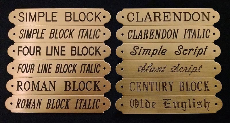 SADDLE PLATE 2 1/2" x 3/8" Custom Engraved Solid Brass Bridle or Brow