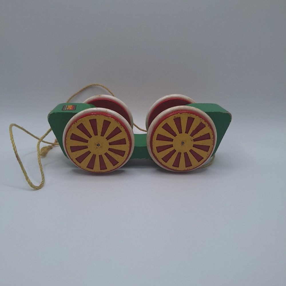 Brio Wood Pull Toy Wagon Made in Sweden Old Style Pull