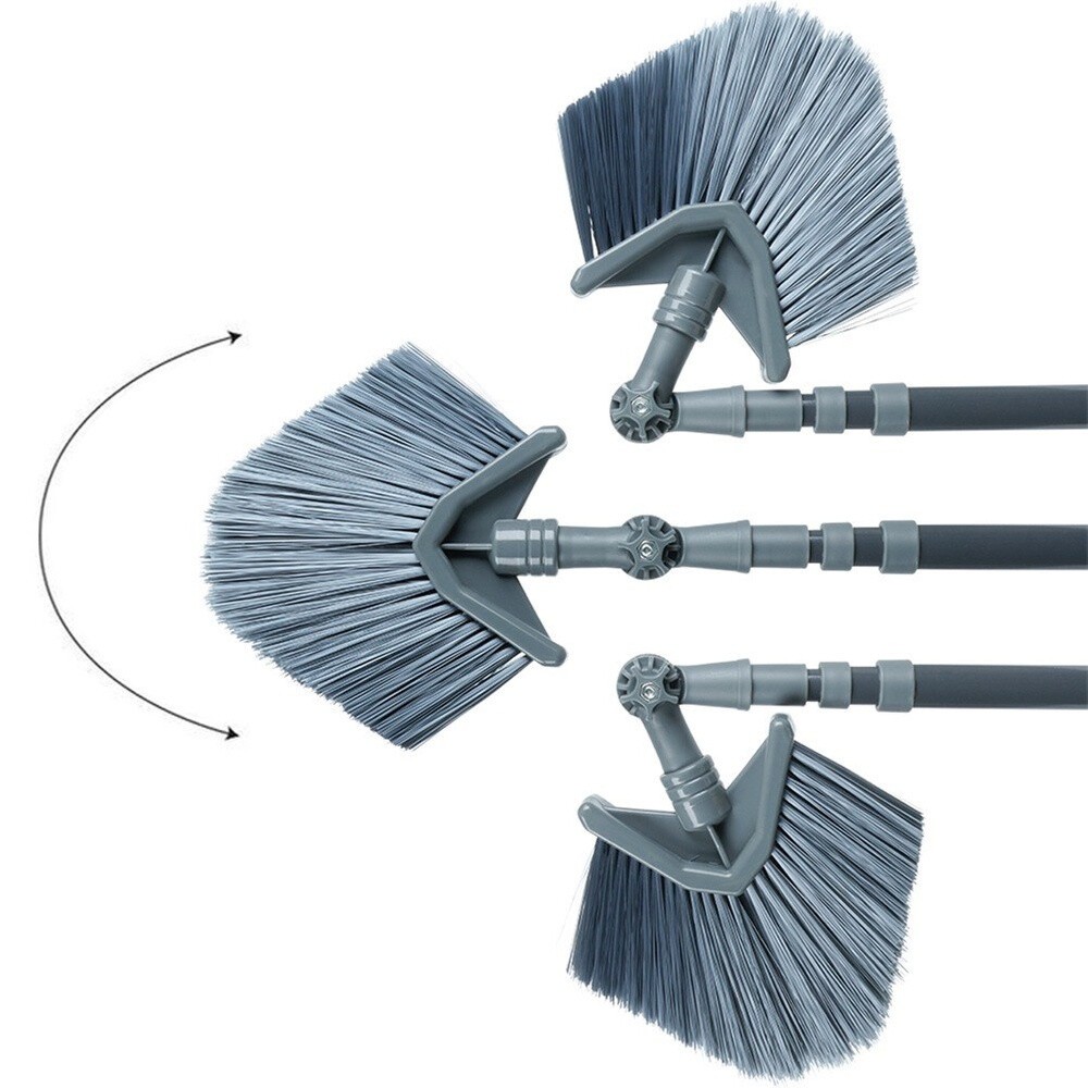 Telescopic dust brush, telescopic broom, cobweb cleaning, triangular, 140-327 cm